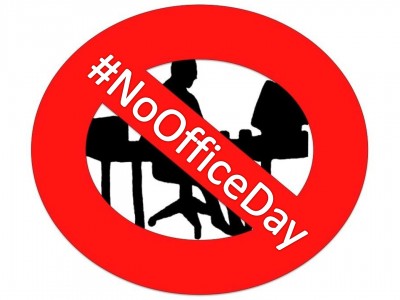 "No Office Day -with Hashtag"